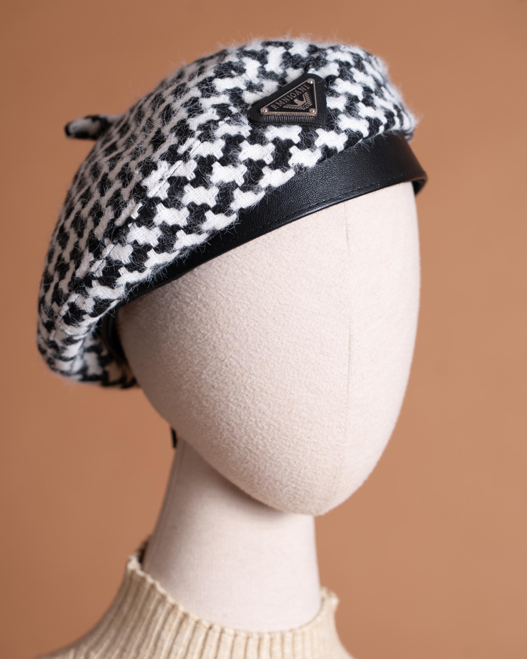 کلاه پیچازی سیاه و سفید